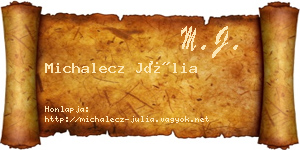 Michalecz Júlia névjegykártya