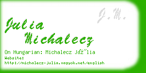 julia michalecz business card